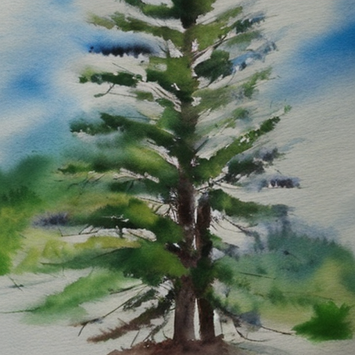 &ldquo;watercolor, pine tree&rdquo;