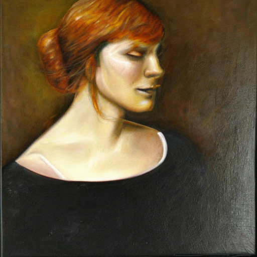 Kehotteella &ldquo;oil on canvas, woman&rdquo;